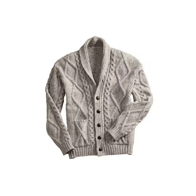 Men's Merino Wool Shawl Collar Cardigan