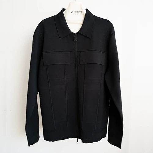 Mens Quilted Jacket With Knitted Sleeves Mens Quilted Jacket With Knitted Sleeves