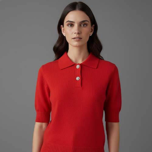 Red Wool Shirt Womens