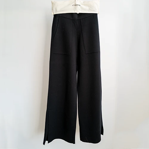 Women's Cotton Knit Pants Elastic Waist